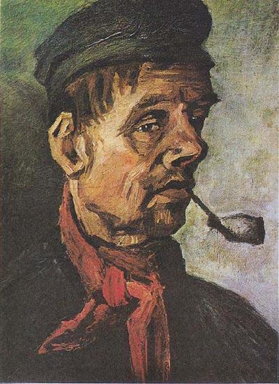 Vincent Van Gogh Head of a peasant with a clay-pipe China oil painting art